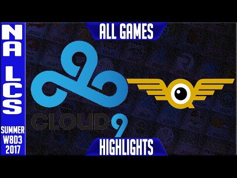 Cloud 9 vs FlyQuest Highlights ALL GAMES Week 8 NA LCS Summer 2017 C9 vs FLY