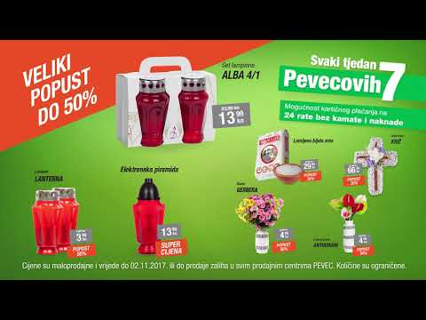 „Svaki tjedan Pevecovih 7“, ponuda vrijedi od 27.10. do 02.11.2017.
