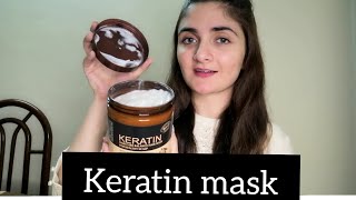 keratin hair mask review || repair your damaged hair || keratin by moqadas haider