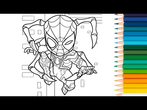 Iron Spider Coloring Pages | Marvel Spiderman Coloring Book [NCS]