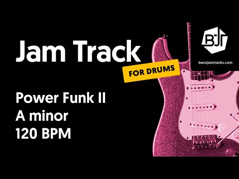 Power Funk II Jam Track in A minor (for drums) "Get Down" - BJT #49