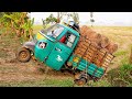 Heavy Loaded Autorickshaw 3 Wheeler Doing Stunts In Grass Transport Auto Videos Crazy Autowala
