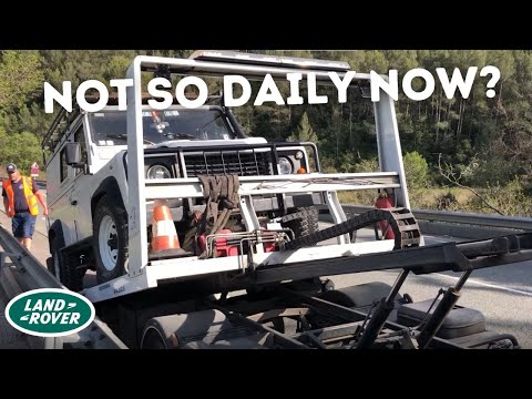Our Land Rover Defender Daily Driver Gets Towed😂 #landrover #britpart #cartrouble