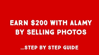 Earn $200 With Alamy by Selling Photos.How to Sell on Alamy.What you need to know about Alamy photos