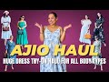 HUGE AJIO DRESS HAUL | COTTON MIDI & MAXI DRESSES | PLUS STYLING TIPS