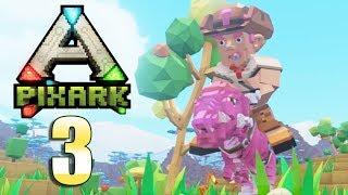 【PixARK】#３テイムに成功！だが何回も殺された回！（ピクスアーク）