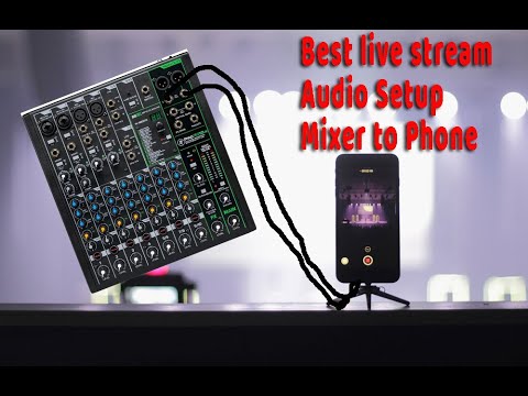 live stream audio setup Mixer to iPhone or Android to Live Stream on Facebook or Youtube Easy