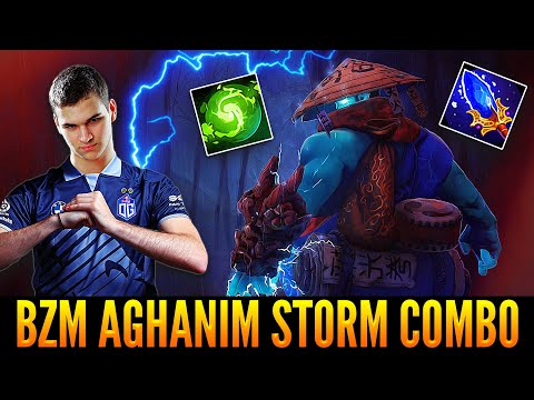 👉 OG.BZM Crazy Storm Spirit Gameplay - Aghanim Refresher Combo Tactic  - Dota 2