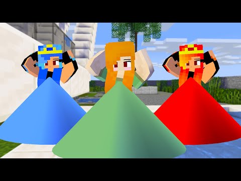 MONSTER SCHOOL : CHICKEN WING MEME ALEX, FIRE AND ICE PRINCESS - MINECRAFT ANIMATION