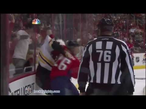 Adam McQuaid vs Matt Hendricks Feb 5, 2012