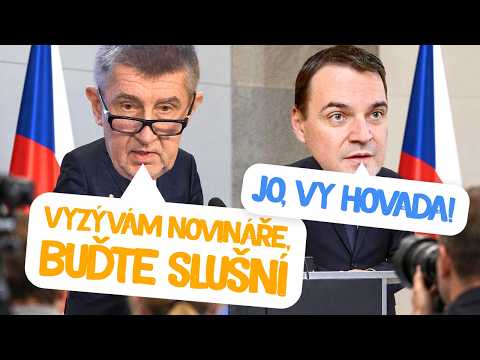Novináři žádali politiky o slušnost bez násilí. A tak jim Babiš s Macinkou náležitě odpověděli