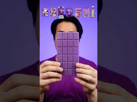 EAT RANDOM FOOD WITH PURPLE 💜 PACKAGING #asmr #mukbang