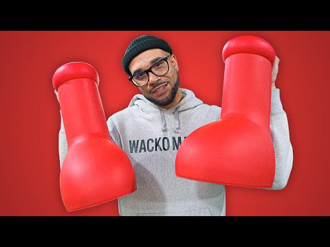 WE'RE GIVING YOU THESE BIG RED BOOTS