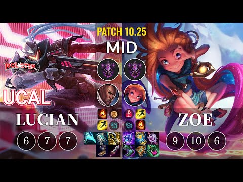 KT Ucal Lucian vs Zoe Mid - KR Patch 10.25