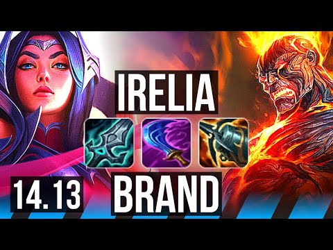 IRELIA vs BRAND (MID) | Quadra, 1100+ games, Legendary | EUW Diamond | 14.13