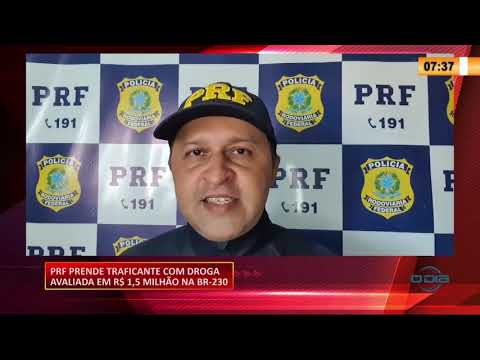 PRF prende traficante na BR 230 com drogas avaliadas em R$ 1,5 MilhaÌƒo 15 09 2020