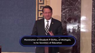 Peters’ Urges Colleagues to Oppose DeVos for Education Secretary