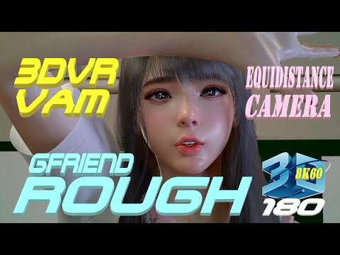 Equidistance Camera, 3DVR180 VaM GFRIEND - Rough (여자친구 - 시간을 달려서), Cute Dance, MMD, ダンス8K60