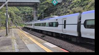 特急かいじ号甲斐大和駅通過!japanese special train crossing #train #e353系 #中央本線 #jr東日本 #japaneserailway #jreast
