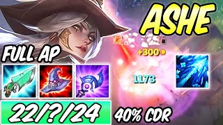 *ONE-SHOT* FULL AP ASHE MID 64K DMG | New Build & Runes | 41 DARK HARVEST STACKS | League of Legends