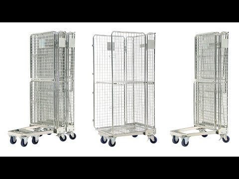 Roll rontainer rental roll cage 3-sides a-nestable