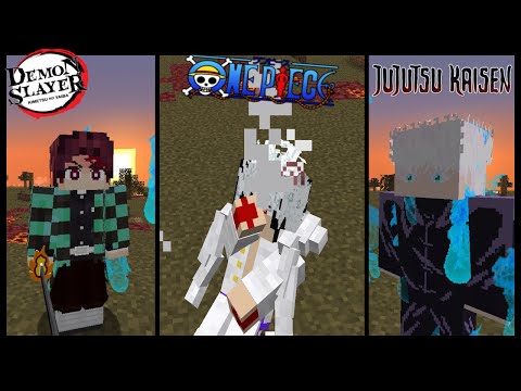 LET'S TAKE ALL THE PROTAGONIST POWERS! Minecraft Top Anime Mods Mixed