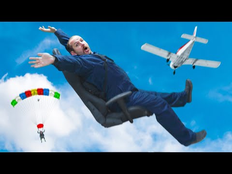 Jumping Out of a Plane on a Gaming Chair