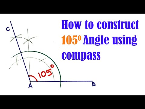 How to construct 105 degree Angle with compass