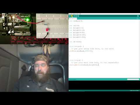 Arduino Lesson 7 Homework: control the brightness of an LED using analogWrite