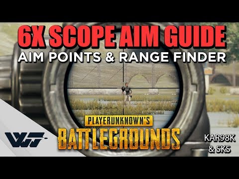 GUIDE: How to AIM with the NEW 6X SCOPE + Range Finder (Kar98k + SKS) - PUBG