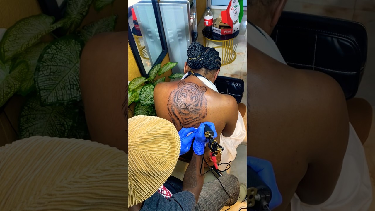 BACK TIGER TATTOO/tiger tattoo#tiger#tigertattoo#backtattoo