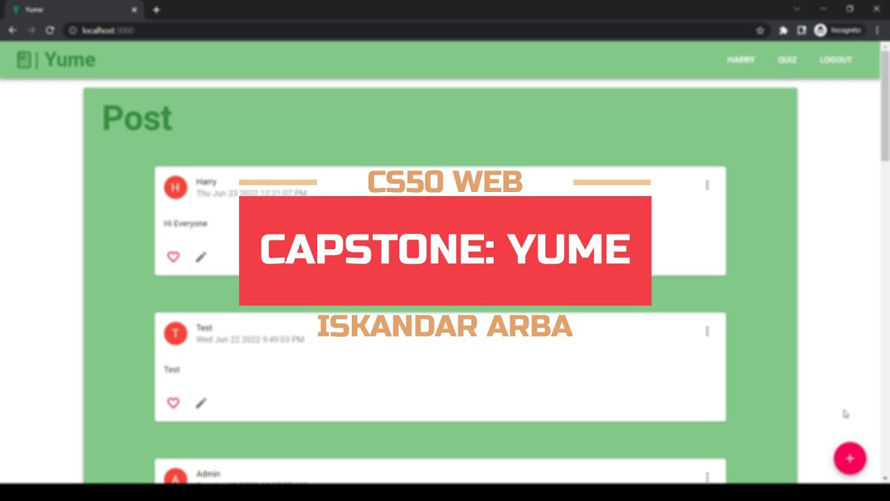 CS50Web Programing With Python and JavaScript | Final Project Capstone Yume