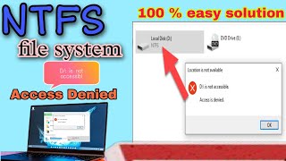 NTFS file system // access denied in local disc // how to get permission in ntfs file.#sillysolve