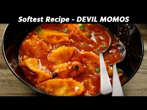 Devil Momos Recipe - Softest Kalsang Style Chilli Gravy Momo CookingShooking