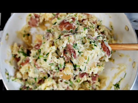 Chunky Smashed Potatoes Recipe | Smashed Baby Red Potatoes Recipe