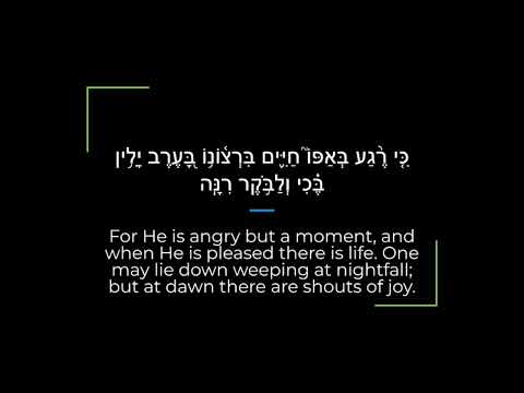 Psalm 30 Zabur/Tehillim Sephardi Hebrew Canting/Recitation with English