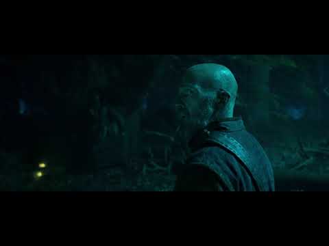 End shot of Maleficent flying above clouds at sunset from the Mistress of Evil trailer