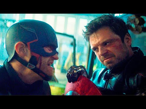 John Walker vs Bucky and Falcon - Fight Scene - The Falcon and the Winter Soldier