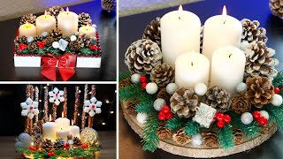 3 Easy Christmas Decor Ideas with Candles - DIY Christmas Decorations 2023