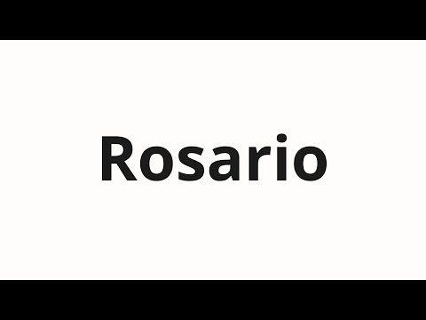 How to pronounce Rosario