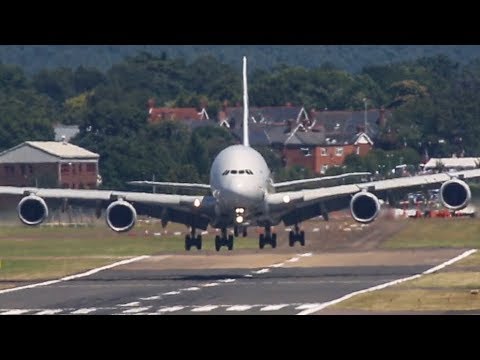 FARNBOROUGH AIR SHOW 2018 warm up - AIRBUS A400, A380 and Red Arrows AIRSHOW