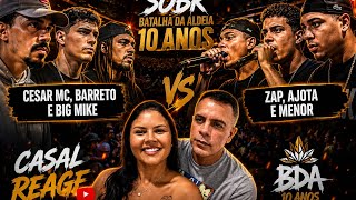 CESAR MC, BARRETO E BIG MIKE ❌ ZAP, AJOTA E MENOR | BDA 10 ANOS — QUE BATALHA! 🔥