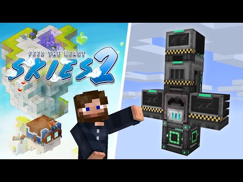 FTB Skies 2 EP9 Bulk Storage that's Functional, Mekanism Upgrades, and Netherite
