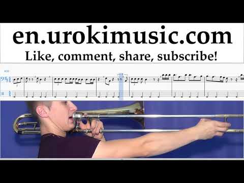 Trombone lessons Jonas Blue - Mama Sheet Music Tutorial Part#2 um-i352