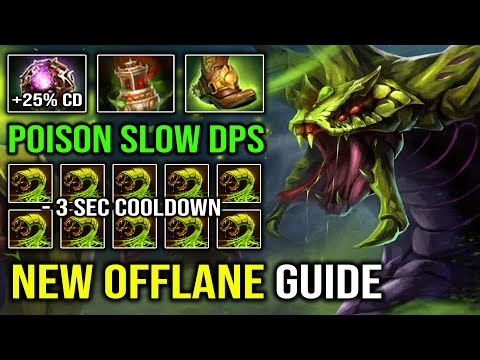 NEW Pro Offlane Venomancer Guide | WTF 3 Sec CD Plague Ward Crazy Poison Slow DPS Dota 2