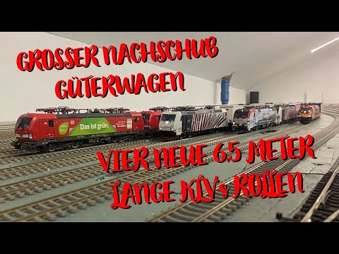 Großer Nachschub an Güterwagen - Vier neue 6,5 Meter lange KLV Züge rollen!