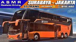 Download lagu (ASMR) POV DRIVING BUS 27 TRANS JETBUS 5 SDD VOLVO B11R SURABAYA-JAKARTA | ETS 2 MOD INDO mp3