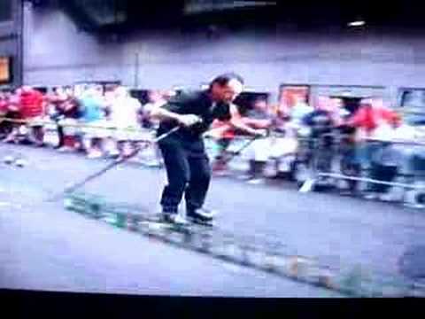 rollerblade and bottles