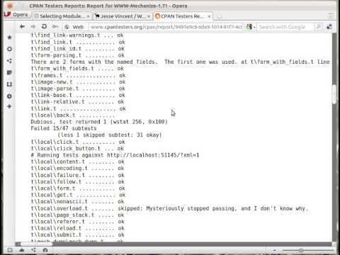 Beginner Perl Maven tutorial: 12.10 - CPAN Testers and CPAN Ratings