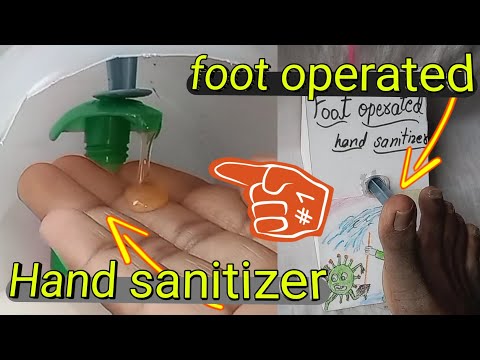how tomake|foot operated hand sanitizer dispensary|pair se chalne wala sanitizer|sanitizer dispensar